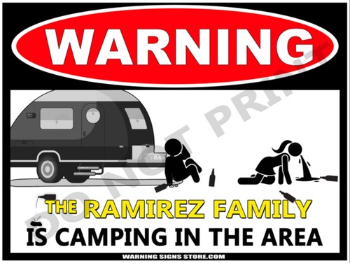 Personalized camping sign the - sign,