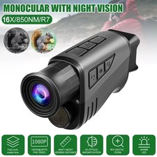 1080P Night Vision Monocular Infrared IR Goggles 16X Digital Zoom 12MP Hunting