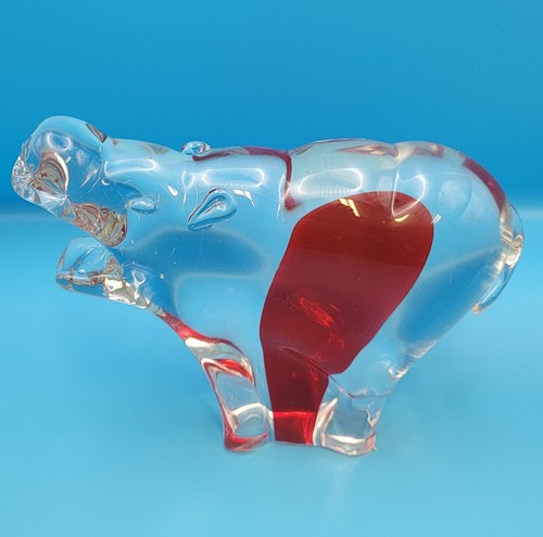 Hippo murano sommerso glass - hippo,