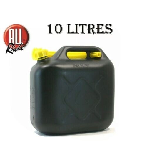 10l black plastic fuel jerry - black,