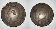 1854 D France 10 Centimes Coin