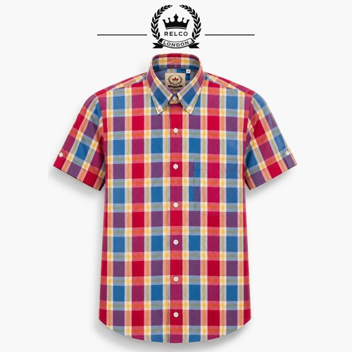 Relco check shirt red multi - check,