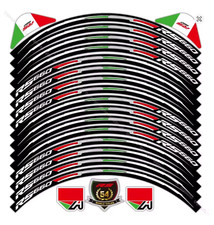 Aprilia RS 660 Wheel Rim Sticker Decals Front & Rear Set 17" Black White Red