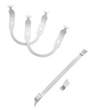 Hockey Helmet White Ear Loops & Chin Strap Kit | Earslings Ear Slings Marner TML