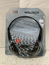 Welltech Vintage Stereo Headset Ear Retro Walkman Headphones + Jack Adaptor