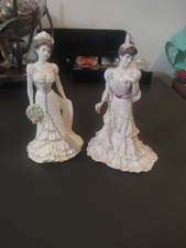 Coalport TWO Figurines GOLDEN