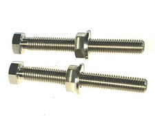 BMW S1000RR 2008-2023  Titanium chain Axle Adjuster Nut & Bolt Set light no rust