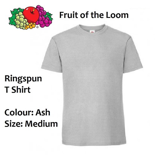 Mens ash grey ringspun cotton - ringspun,