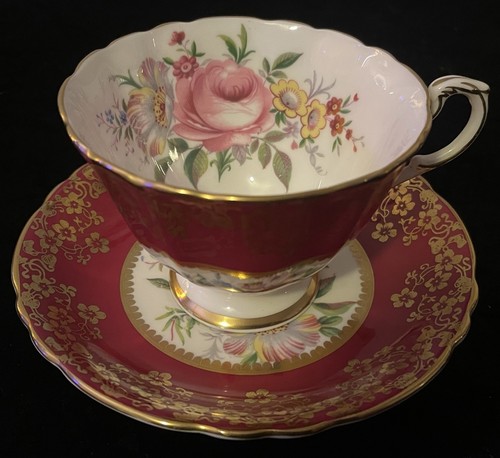 Paragon cup saucer pink rose - paragon,