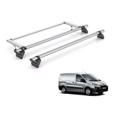 Citroen Dispatch Roof Rack Fits 2007-2016 Models 2x Bars + Roller Rhino Kammbar