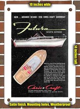 Metal Sign - 1956 Chris Craft Showboat Futura Sports Express - 10x14 Inches