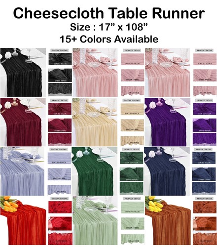 Cheesecloth gauze table - cheesecloth,