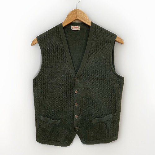 1960s jaeger wool knit - knit, vest