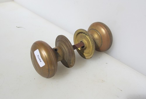 Antique brass door knobs - brass,