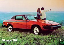 Triumph TR7 Red Classic Showroom Car Picture Poster Print A1 & A3 + TR2-TR6 Stag