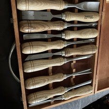 Set of 10X Powerfix Profi Gouges Chisels Carpenters Tools Box Wood Turning ADW