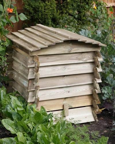 Wooden composter garden - wooden,