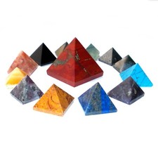 1 x Pyramid 30mm Crystal Gemstone Healing Orgone Reiki Feng Shui Charging