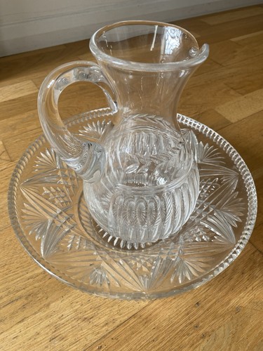 Hand cut crystal wash basin - hand,