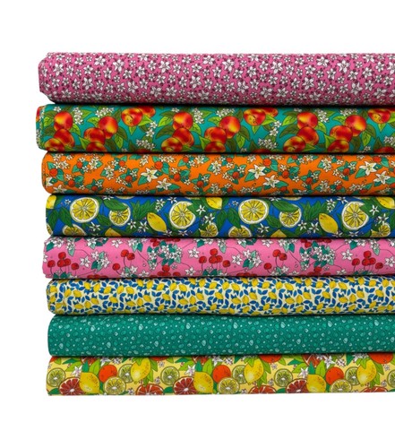 Citrus fruits cotton fabric - citrus,