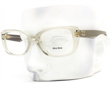 Miu Miu Eyeglasses Glasses VMU 07V 13M-1O1 Clear Olive Green 53mm w/case