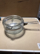 Vintage PYREX 1930's + FLAMEWARE 2.5 Quart Saucepan 7323-B Removable Handle
