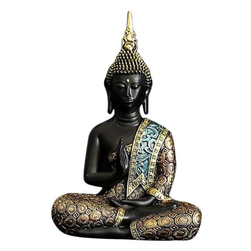 Thai resin buddha meditating - thai,