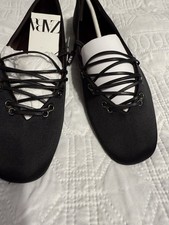Zara Black Ballet Flats Size