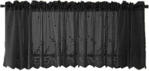 Lace curtain valance floral - curtain,