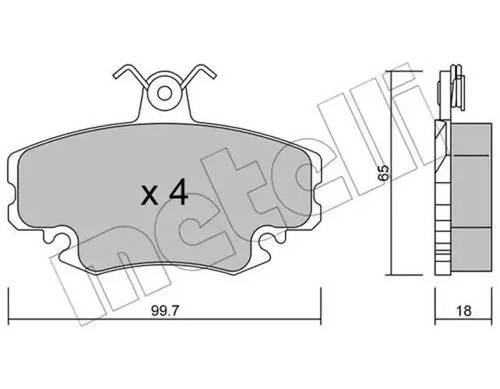 Brake pads 0120 - pads, metelli