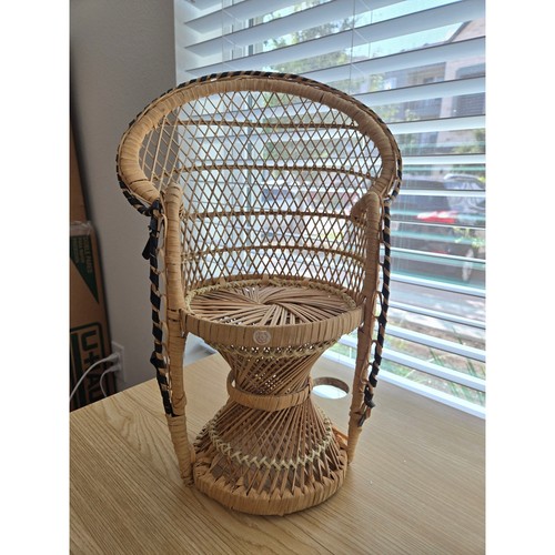 Vintage wicker peacock - vintage,