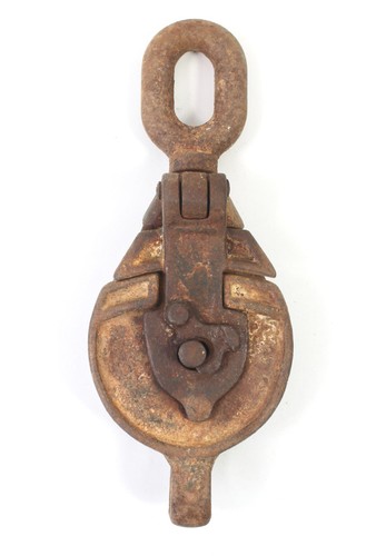 Antique 1900s cast iron pulley - 1900s,