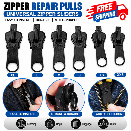 6pc fix zipper - 6pc,