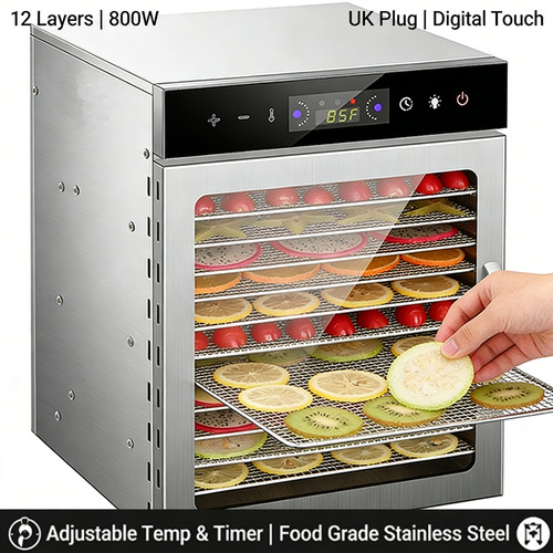Tray 800w food dehydrator - 800w,