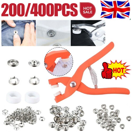 200 400pcs snap fasteners kit - snap,