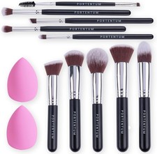 REAL Techniques Au Naturale 9 Piece Set Makeup Brush Foundation Powders Tool New