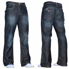 BNWT NEW MENS DESIGNER BOOTCUT FLARED LEG DENIM JEANS ALL WAIST & SIZES BNWT
