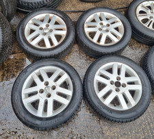 TOYOTA YARIS MK2 2007 SET OF 4 ALLOY WHEELS WITH TYRES 185/60/15 5.5Jx15CH ET45