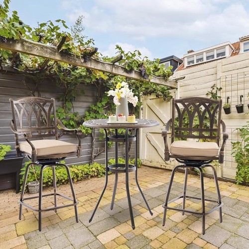Outdoor bar height table - height, &
