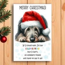 Irish Wolfhound Christmas Card from the dog. Dog Lovers Card. Multiple breeds