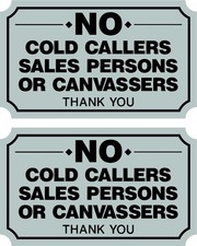 2x Stop Cold Calling Door