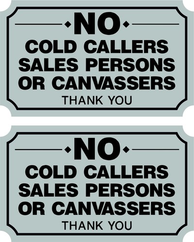 Stop cold calling door - 2x,