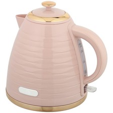 HOMCOM Electric Kettle, Fast Boil, 1.7L, 3kW, Swivel, Pink Ripple
