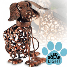 Solar Power LED Silhouette Dog
