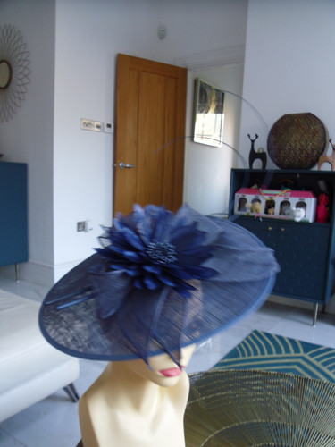 Smart ladies dark blue - blue, flower
