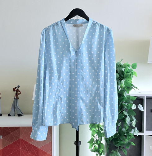 Lindy bop blue white polka - lindy,