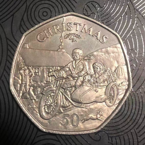 1988 iom christmas - 1988, coin