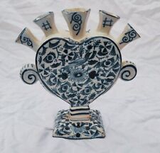 Delft blue white tulip vase "APK" 18th century Dutch