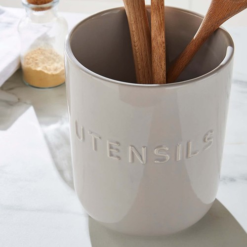 Grey ceramic utensil - grey,