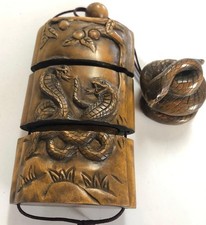 Japanese Antique Inro Snake
